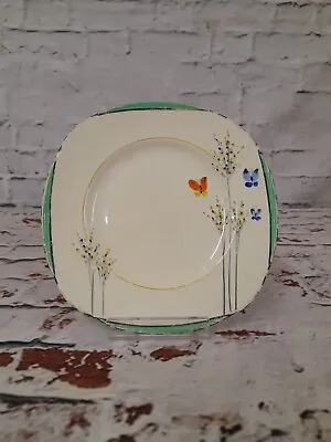 Buy Burleigh Ware Butterfly Hand Painted Art Deco Plate 6.7  • 19.99£