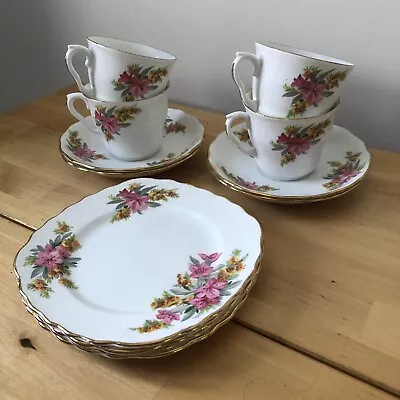Buy Vale Bone China Tea Cups Set Of 4 With Saucers And Side Plates • 10£