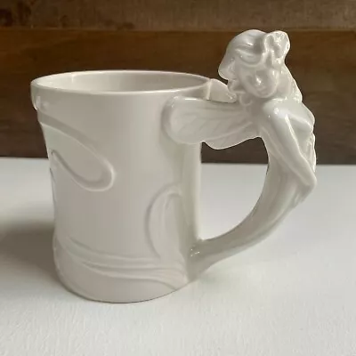 Buy Lovely Vintage White Fitz & Floyd Ff Fairy Nymph 3d Art Nouveau Style Mug • 11.99£