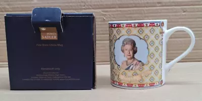 Buy James Sadler Bone China Queen Elizabeth Diamond Jubilee Mug In Original Box • 10£