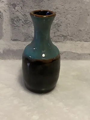 Buy WOLD Yorkshire Green Brown Glaze Vintage Pottery Mini Small Posey Flower Vase • 15£
