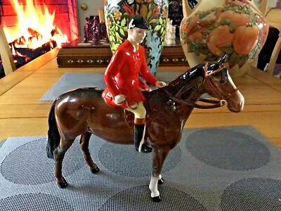 Buy BESWICK HUNTSMAN ON HORSE  MODEL No. 1501 STYLE 2 BROWN GLOSS MINT • 175£