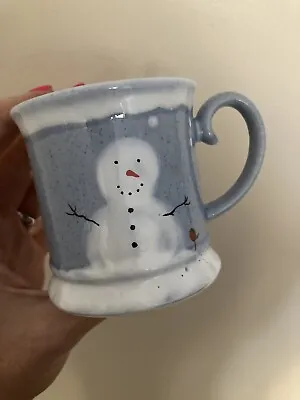 Buy Beautiful Moorland Pottery Snowman Mug Rare & Hard To Find Unused Small Mug • 19.99£