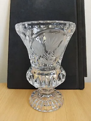 Buy Stunning Vase Crystal Glass Flower Etched Cut Glass 15.5cm • 19.99£