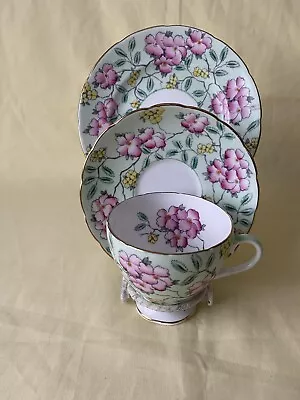 Buy Vintage Foley China Floral Tea Cup Saucer Side Plate Bone China England Flowers • 18£