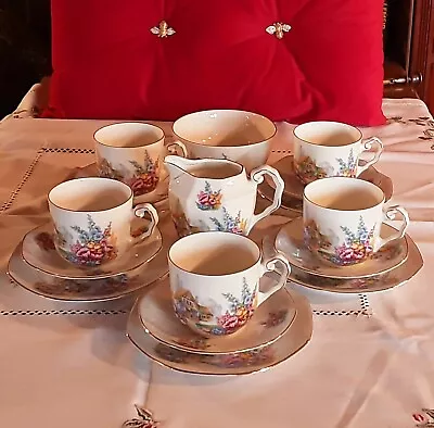 Buy Truly Delightful ME Bavaria Vibrant Picturesque Cottage Garden Scene Tea Set • 28£
