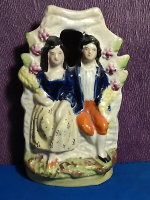 Buy Antique 19thc Staffordshire Pottery  Figurine  Of Couple • 19.99£