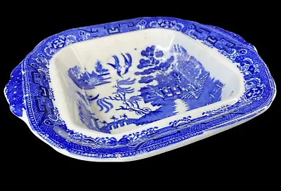 Buy ADDERLEY WARE Vintage Blue & White Tureen Base / Serving Dish OLD WILLOW C1938 • 12.95£
