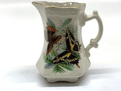 Buy Vintage 1950s Crown Devon S Fielding & Co Pottery Jug Hexagonal Butterflies • 14.99£