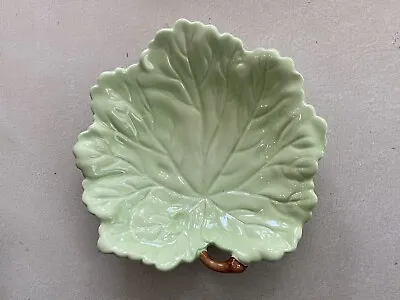 Buy Carlton Ware Leaf Shaped Green Embossed Serving Dish Plate Candy, Vintage • 9.48£