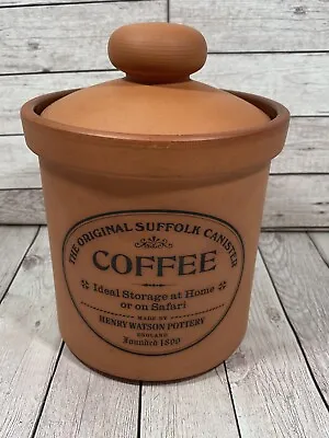 Buy Henry Watson Pottery  Original Suffolk  COFFEE Storage Jar Pot Terracotta • 18.95£
