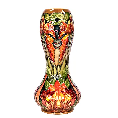 Buy Moorcroft Pottery Vase Flame Of The Forest By Phillip Gibson H28.5cm Circa 1999 • 620£