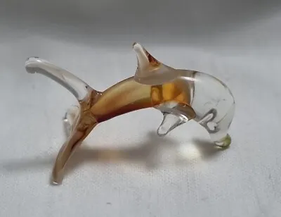Buy Vintage Miniature Lampwork Glass Animals Murano Style - Dolphin  • 10£