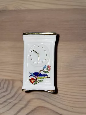 Buy Aynsley Miniature Porcelain Mantle Carriage Clock Birds & Flowers  • 9.99£