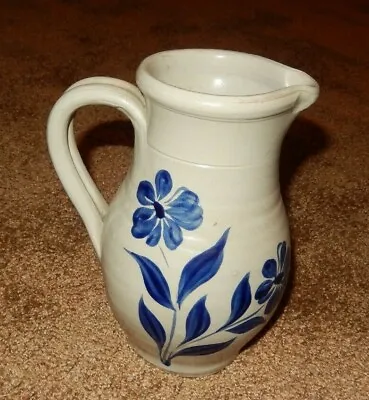 Buy Williamsburg Salt Glazed 8 Inch Pottery Pitcher Cobalt Flowers  • 9.47£