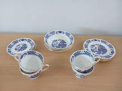 Buy 16x Duchess Willow Blue White Bone China Tea Set 1960's Oriental 513 F3 • 19.99£