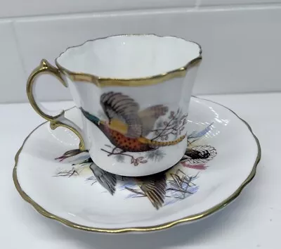 Buy Hammersley & Co England Pheasant Tea Cup And Saucer Bone China VTG 1940’s • 9.48£