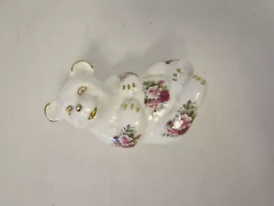 Buy Vintage Crown Fine Porcelain China Pink Floral Designed Bear • 3£