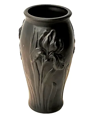Buy Black Amethyst Satin Black Iris Vase, TIFFIN GLASS COMPANY, 7  Tall • 19.21£