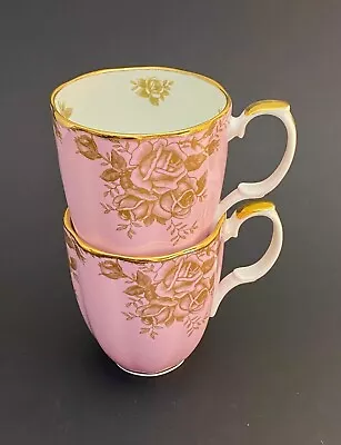 Buy Royal Albert 100 Years 1960 Golden Rose Pair 0.4l Tea Coffee Mugs - Unused 1st • 60£
