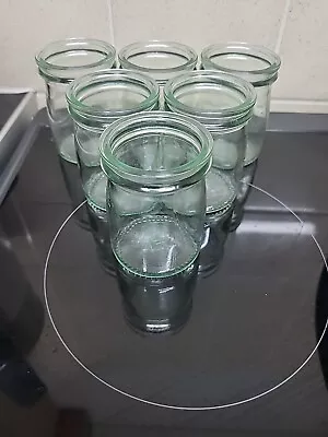 Buy 6 Small Glass Pots • 7.25£