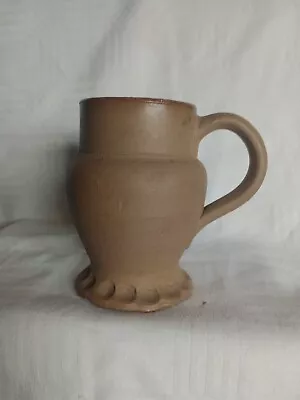 Buy Rustic Brown Pottery Drinking Vessel Thumb Pressed Foot Possibly 19th Century • 9.95£