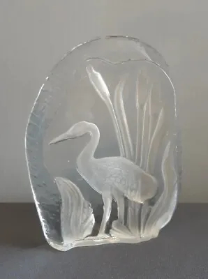 Buy A Beautiful Vintage Goebel German Lead Crystal Heron/Stork Paperweight • 4.99£