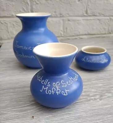 Buy Vintage Blue & White Devon Pottery Mini  Vase , Dish Various Bud Vase • 14.99£