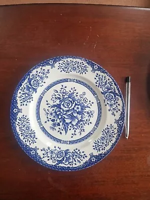 Buy English Ironstone Tableware Blue And White Kew Gardens Plate • 8£