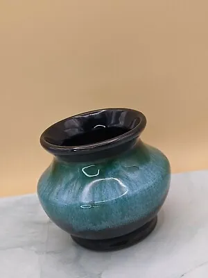 Buy Blue Mountain Pottery BMP Ceramic Sugar Bowl Small Vase Green Blue Drip Glaze • 8£