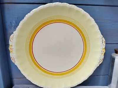 Buy Grindley Pottery Yellow Art Deco Style Cake Plate • 0.99£