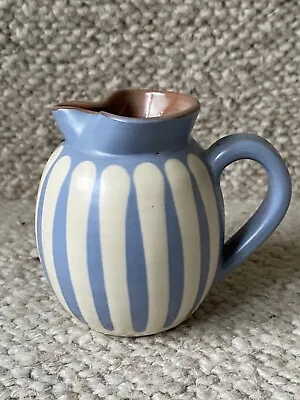 Buy Vintage Prinknash Blue White Stripe Cream Milk Jug Clay Studio Art Pottery • 18£