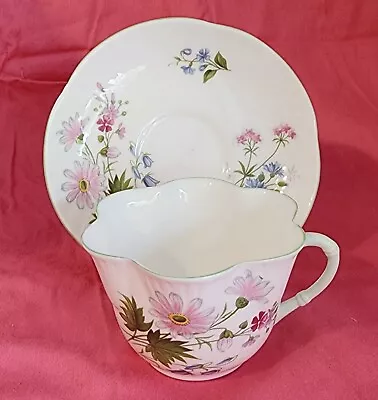 Buy Crown Fine Bone China Tea Cup & Saucer. Staffordshire England  Wild Flowers  • 16.29£