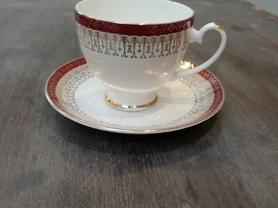 Buy Royal Grafton Majestic Red & Gold. Espresso Tea Cup & Saucer  • 4.99£