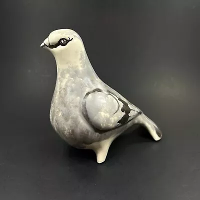 Buy Aviemore Pottery Turtle Dove Clay Sculpture Glazed Gray Black Cream Scotland • 42.65£