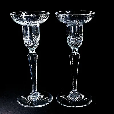 Buy 2 (Two) WEDGWOOD MAJESTY Cut Crystal 8  Candlesticks - Signed RETIRED • 56.69£