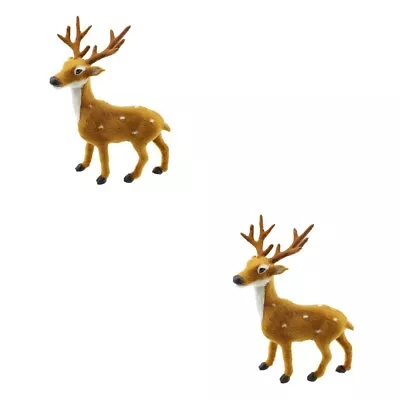 Buy  2 Pack Nativity Ornaments Standing Deer Christmas Animal Figurine Decorations • 12.88£