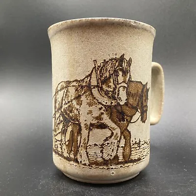 Buy Vintage Dunoon Ploughing Shire Horses Stoneware Mug Made In Scotland  • 19.95£