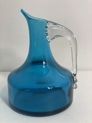 Buy Whitefriars England Kingfisher Blue Art Glass Jug Pitcher MCM • 33.73£