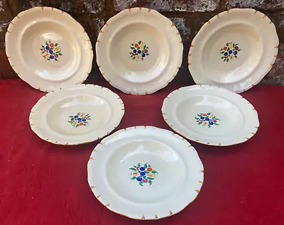 Buy 6 Antique Masons Ironstone Yorkshire Cereal Bowls.Hand Painted Fruit.Sweets Dish • 19.95£
