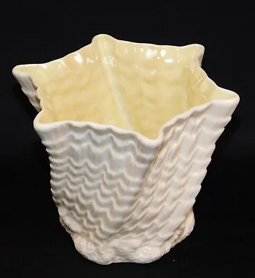 Buy Irish Belleek Twisted Shell Planter Vase Iridescent Lusterware 4.25 In • 27.94£