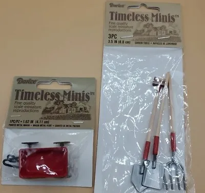 Buy 🔥 Darice Timeless Minis Metal Wagon & Garden Tools Miniature Lot Of 2 ⚡shipfree • 13.25£