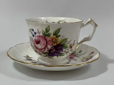 Buy Aynsley White Floral Bone China Cup And Saucer With Gold Gilding • 19.99£