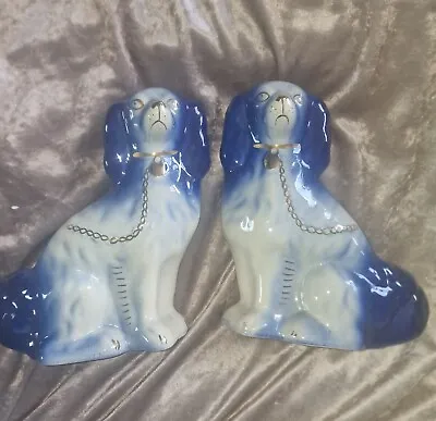 Buy K H Pottery Staffordshire Dogs Blue Ombre  • 44.99£