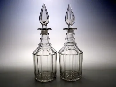 Buy Antique Pair Of Cut Glass Decanters • 50£