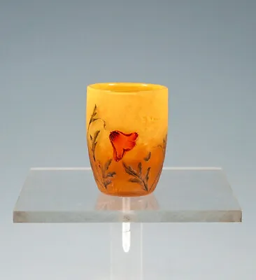 Buy DAUM NANCY Art Nouveau Cameo Vase Poppy Flowers Decor Poppy Flower Um 1905 • 1,247.73£