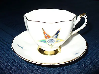 Buy Reduced-EASTERN STAR  PRINCESS ANNE Fine Bone China CUP & SAUCER Made In England • 14.23£