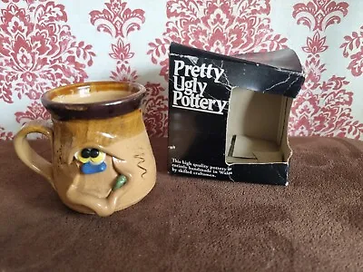 Buy PRETTY UGLY POTTERY Coffee/ Tea Mug Cup Face Handmade In Wales Vintage  • 7.99£