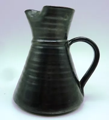 Buy Prinknash Pottery Gunmetal Grey Conical Earthenware Jug • 10.99£