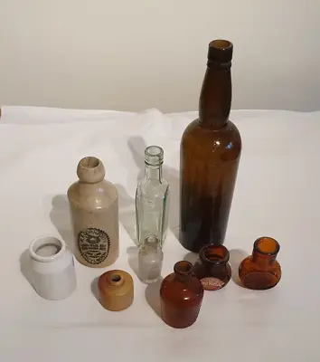 Buy Vintage Stoneware / Glass Bottles & Jars - Job Lot • 0.99£